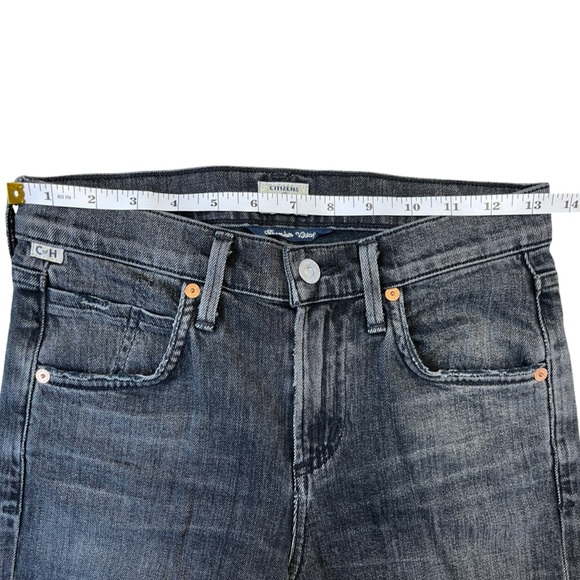 Citizens of Humanity Elsa Mid Rise Slim Crop Jeans Faded Black Wash - Size 24 - Picture 8 of 16